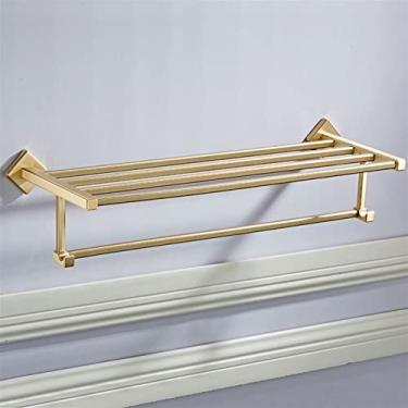 Imagem de Toalheiros, barra de toalha de banho toalheiro de latão barra de toalha de mão montada na parede suporte de toalha de banheiro panos de prato de cozinha cabide suporte de toalha/toalheiro de banho/a