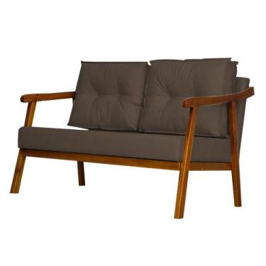 Imagem de Namoradeira Decorativa 2 Lugares Vitoria material sintético Divini Dec