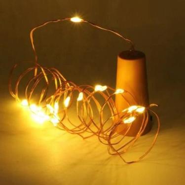 Imagem de Pisca de LED Rolha P/ Garrafa Fio de Fada 20L 2 Metros Bateria Cores:B