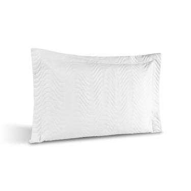 Imagem de Porta Travesseiro Avulso Percal 180 Fios Silver 60% Algodão 40% Poliéster - Branco