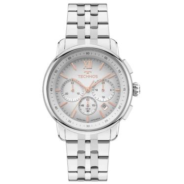 Imagem de Relógio Technos Masculino Ref: Js25bcp/1k Cronógrafo Prateado