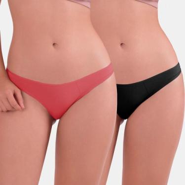 Imagem de Kit/2 Calcinha Biquíni Love Secret 899304 Modal T. P/GG, M, 562, Preto