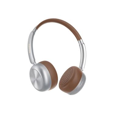 Imagem de Fone de Ouvido Marrom Bluetooth Headphone OnEar Recarregável