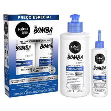 Imagem de Kit SOS Bomba Original Shampoo, Condicionador, Creme de Pentear 300ml 