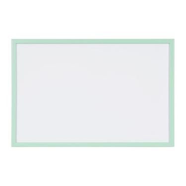 Imagem de MasterVision Quadro branco magnético Pastel Collection para apagar a seco, moldura MDF verde colorida, 60 x 45 cm