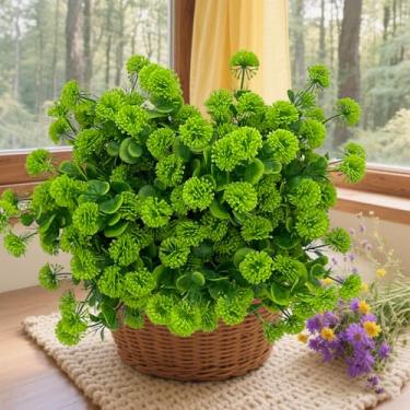 Imagem de 1 pacote de flores artificiais para bebês, eucalipto, fruta - Gypsophila sintética para plantas de jardim resistentes ao ar livre, flores falsas, decoração de mesa de cozinha (7 garfos de eucalipto