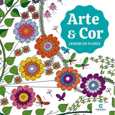 Imagem de Livro de Colorir Pintar Terapêutico Arte e Cor Culturama, Jardim de fl