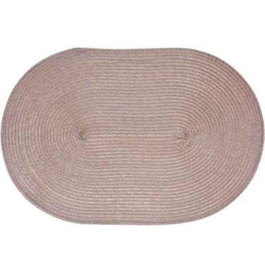 Imagem de Kit 10 Americano Requinte Liso Para Mesa Oval 30x45cm Taupe