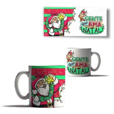 Imagem de Caneca Porcelana Feliz Natal Papai Noel Boneco Neve Arvore 4 - Enjoy S