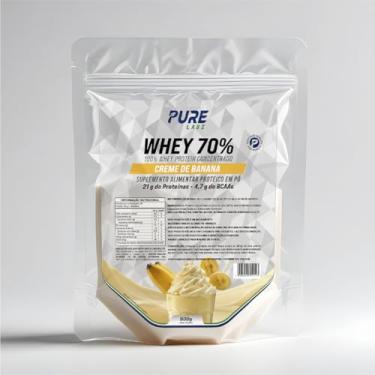 Imagem de Whey Protein Concentrado 70% 900g Pure Athletic Sabor:Creme de Banana