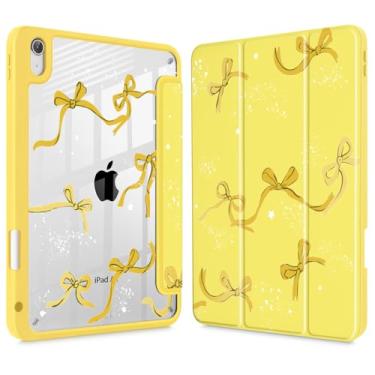 Imagem de Tuiklol Capa para iPad Air de 11 polegadas (M3 2025/M2 2024) 6ª geração/iPad Air 10,9 polegadas 2022 2020 5ª/4ª geração, porta-lápis embutido com capa à prova de choque traseira transparente despertar