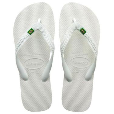 Imagem de Chinelo de Dedo Brasil Clássico Original Havaianas, Branco, 41