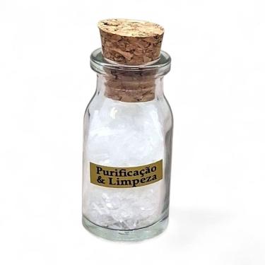 Imagem de Garrafa com Pedras Selenita Purifição e Limpeza 5 cm