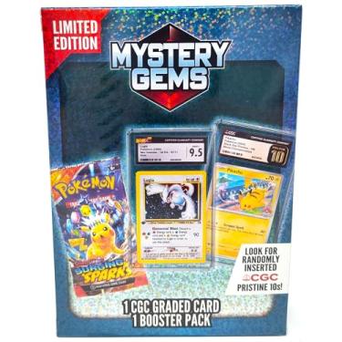 Imagem de Pokemon Mystery Gems - 1 CGC Graded Card and 1 Booster Pack Per Box 1:10 Rare Vintage Packs Great Gift for Birthday or Special Occasions