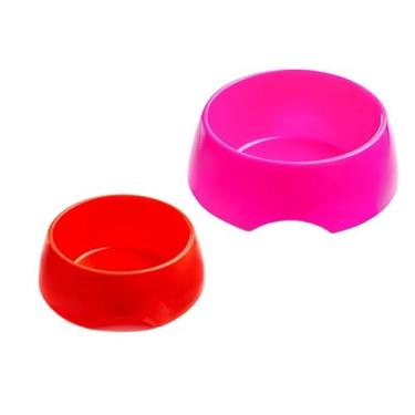 Imagem de Kit Comedouro Pet Anti Formiga 600ml + 1200ml (Vermelho 600ml e Rosa 1200ml)