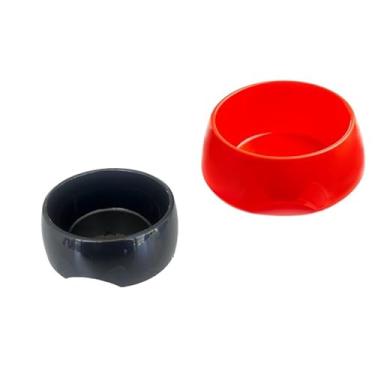 Imagem de Kit Comedouro Pet Anti Formiga 600ml + 1200ml (Preto 600ml e Vermelho 1200ml)