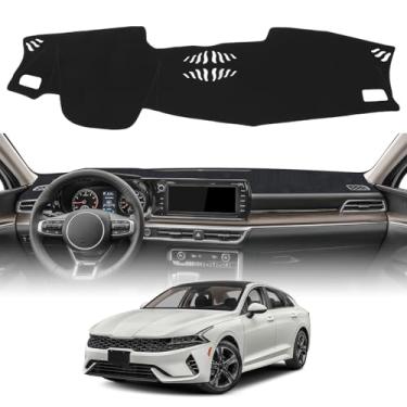 Imagem de Capa de painel compatível com Kia K5 2021 2022 2023 2024 (sem HUD) Tapete de painel interno de carro antiderrapante, protetor de raios UV, acessórios de ajuste personalizado