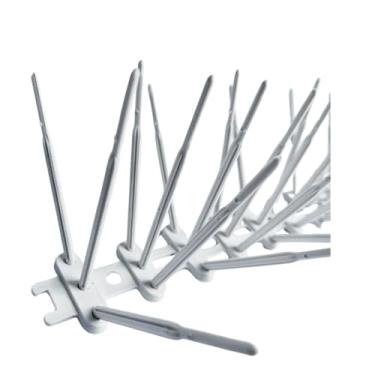 Imagem de Espicula Contra Pombos em Plástico Para Telhado e Casa 6PÇ Branco