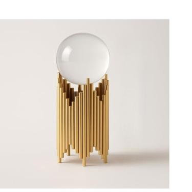 Imagem de Decoração Sala Objetos, Decoracao Escritorio, Enfeite de Metal com Esfera de Vidro Cristal(M)