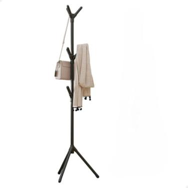 Imagem de Cabideiro De ChãO - Uma SoluçãO Simples E PráTica Para Guardar Roupas, Casacos E ChapéUs(Preto (9 Ganchos))