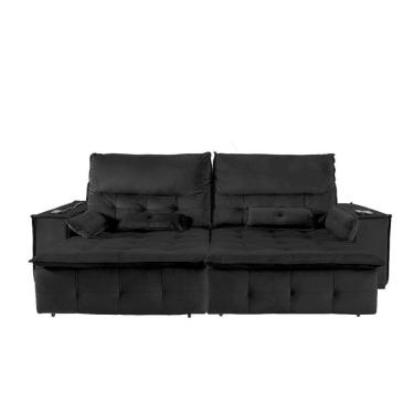 Imagem de Sofá Fusion 2.80m Elétrico Com Usb E Vibro Massagem - Preto