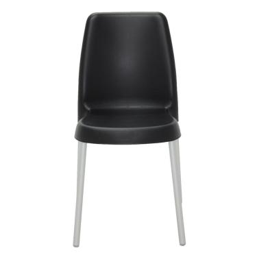 Imagem de Cadeira Tramontina Vanda Summa Preto Pernas De Aluminio