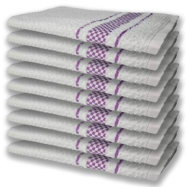 Imagem de 9 Panos De Prato Atoalhado Felpudo Premium Roxo