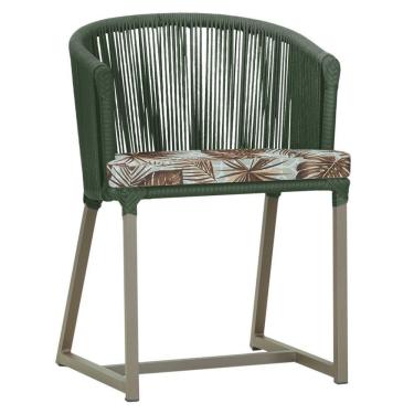 Imagem de Cadeira De Jantar Noronha Alumínio Fendi E6 Trama  Verde