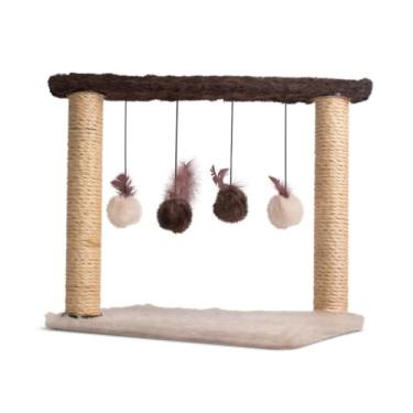 Imagem de Arranhador para Gatos Protetor,Grande Com Brinquedos Perfeito para o Seu Animal de Estimação Brincar(Cappuccino)
