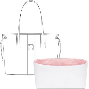 Imagem de FANJI Project Bolsa organizadora para bolsa MCM Liz Visetos S, ajuste personalizado no interior premium rosa Sakura, leve, resistente à água, com acessórios para porta-copos