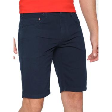 Imagem de Bermuda Forum Masculina Sarja Paul Slim Tailor Azul Marinho-Masculino