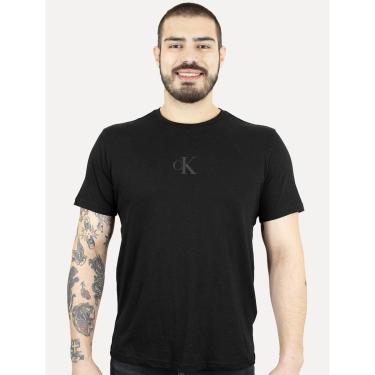Imagem de Camiseta Calvin Klein Jeans Masculina Logo CK Frontal Preto-Masculino