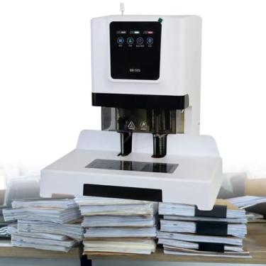 Imagem de HYUIO Bindinghine elétrica, máquina de encadernação de tubo de rebitagem a quente, furadeira automática de derretimento a quente, para escola