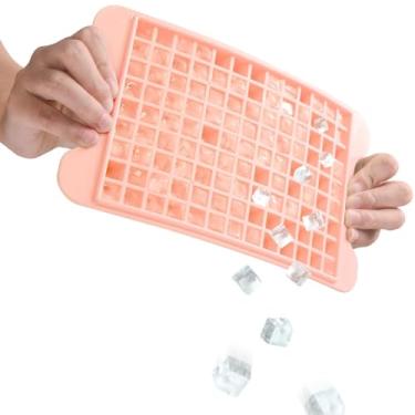 Imagem de Mini bandeja de gelo para freezer: FDDBI Pequenas bandejas de gelo para freezer com caixa - 117 × 4 peças bandeja de gelo de fácil liberação - Bandeja de gelo triturado com recipiente