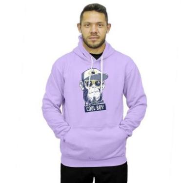 Imagem de Moletom Hyve De Frio Blusa Modelo Canguru Estampado Com Capuz Top Masculino-Masculino