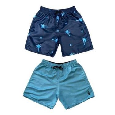 Imagem de Kit 2 Shorts Hyve Tactel Com Bolsos Moda Praia Viagem Masculino-Masculino