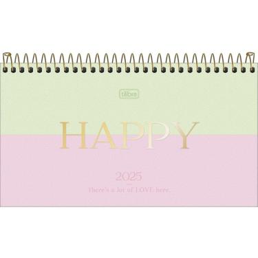 Imagem de Agenda Espiral Semanal de Bolso 16,7 x 8,9 cm Happy 2025 Tilibra 4224