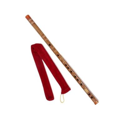 Imagem de Flauta de bambu de madeira para iniciantes com chave C amarga instrumento de sopro de madeira
