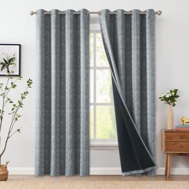 Imagem de Cortinas Jinchan 90" Boho Opacas Térmicas Aislantes 2 Paneles