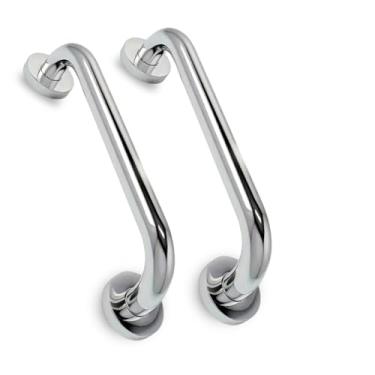 Imagem de kit 4 Barra Apoio 40cm Suporte Para Banheiro Corrimão Aço Inox- Anti-Queda para Idosos - Suporte Fixo para Box e Área do Vaso(2 Barras)