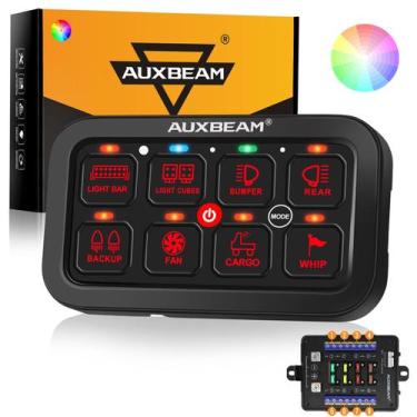 Imagem de Panel de interruptores Auxbeam RB80 de 8 canales con palanca pulsadora
