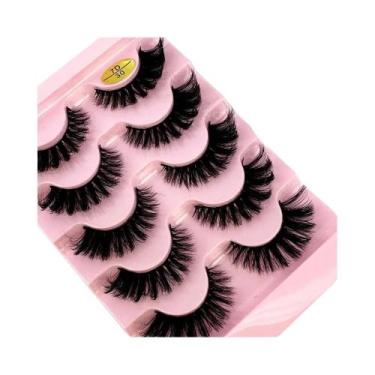Imagem de Cílios Postiços 3D Cat Eye D Curl Fluffy Soft Natural 5 Pares Extensão