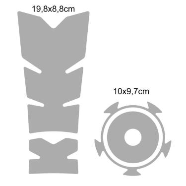 Imagem de Kit Protetor Tanque E Bocal Adesivo Moto Yamaha Fz15 Azul Cor Azul