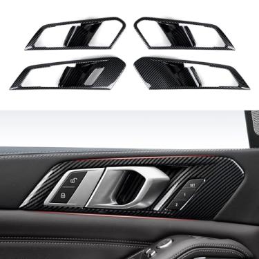 Imagem de 4 peças de adesivos de tigela de porta de acabamento de carro estilo carbono ABS para BMW X5 G05 2019 2020 2021 2022 2023 2024 2025 2026 acessórios - X6 G06 NÃO SERVE