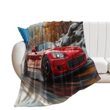 Imagem de HouLaiZhe Cobertor Super Macio Flanela Drift S2000 JDM Cobertores Frescos Leves de Refrigeração para Sofá-Cama Cadeira Sofá Carro Viagem ao Ar Livre Leve Quente 178 cm x 203 cm