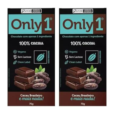 Imagem de Kit 2X: Chocolate 100% Cacau Sem Lactose Vegano (Only1) Only4 70G
