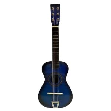 Imagem de Mini Violão Infantil Palheta Semi Profissional Crianças Corda Em Aço Acústico Real Verdadeiro (BLUE)