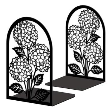 Imagem de Peacoblue Suportes de livros de metal para prateleiras, tampas de livros de estudo resistentes decorativas modernas para escritório, mesa, prateleira, sala 13,5 x 11 x 20 cm de ferro fundido simples