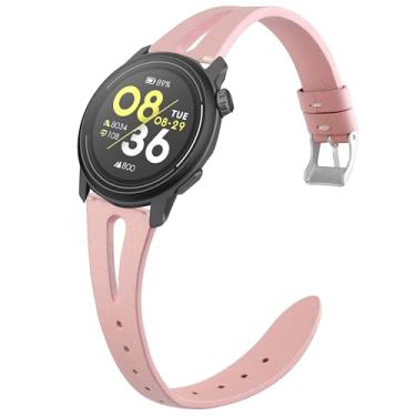 Imagem de Pulseira de substituição de couro vintage fina Lamshaw 20 mm, 22 mm para pulseira COROS PACE 3 / APEX 2 Pro / APEX Pro / APEX 46 mm/APEX 2 / PACE 2 / APEX 42 mm (pulseira tamanho 20 mm, rosa)