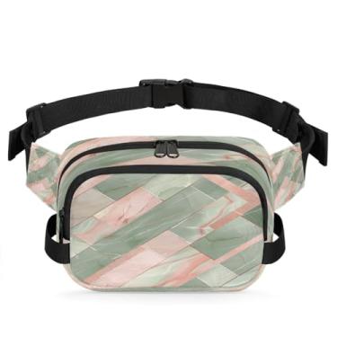 Imagem de Pochete de mármore azul escuro para mulheres e homens com alça ajustável, bolsa transversal, bolsa de peito, bolsa tiracolo, Cor 8